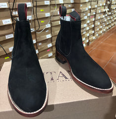 Botín Negro Nobuk Suela volada