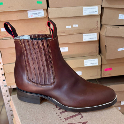 Botín Volado Chocolate Pull Up